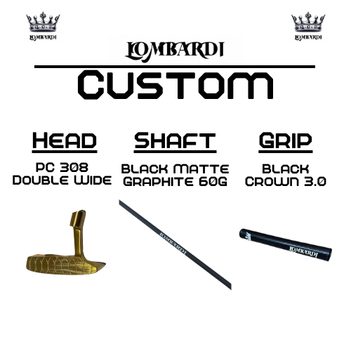 Lombardi Golf Custom Gold PC-308 Double Wide Blade-Golf Putter