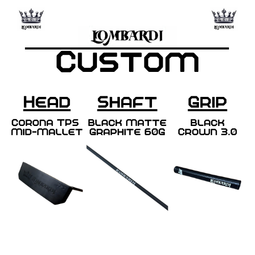 Lombardi Golf Custom Black Corona TPS Mallet Golf Putter