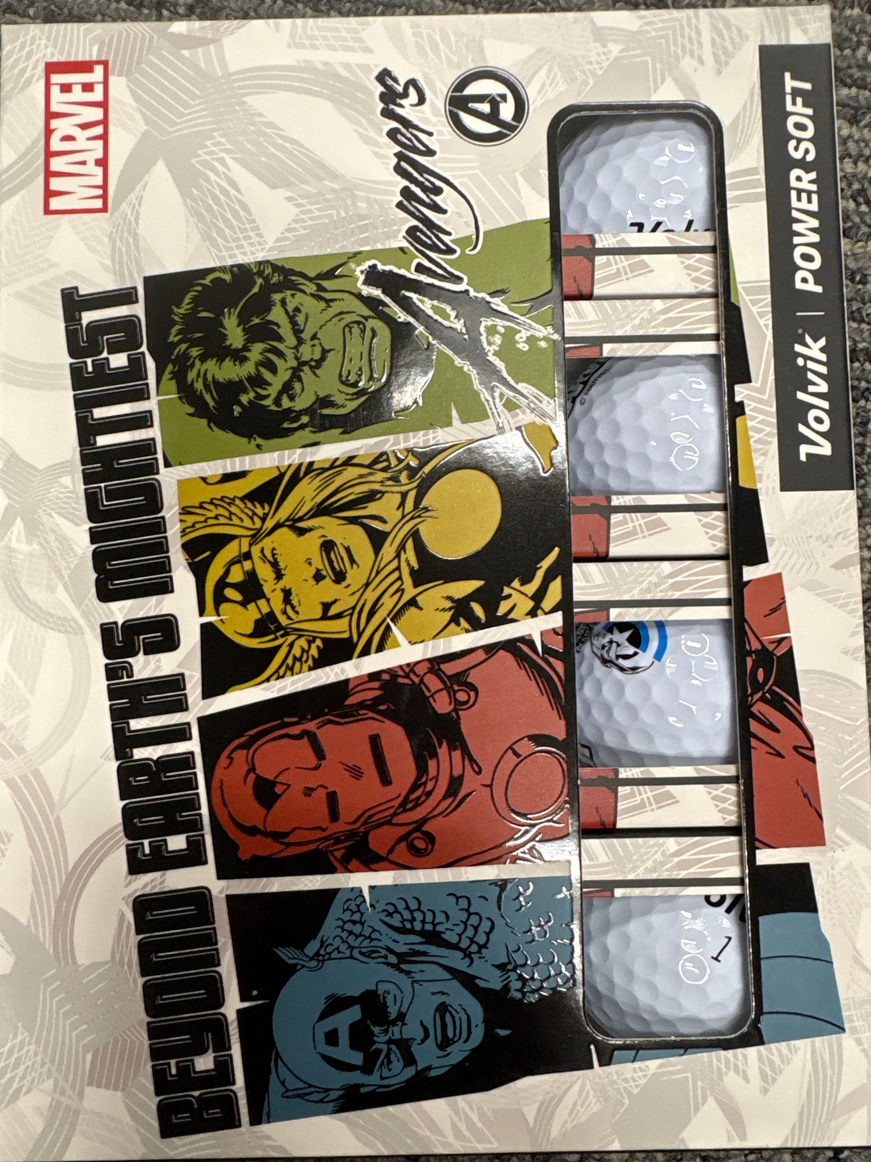 Volvik Marvel Avengers Power Soft Golf Balls – 12 Pack