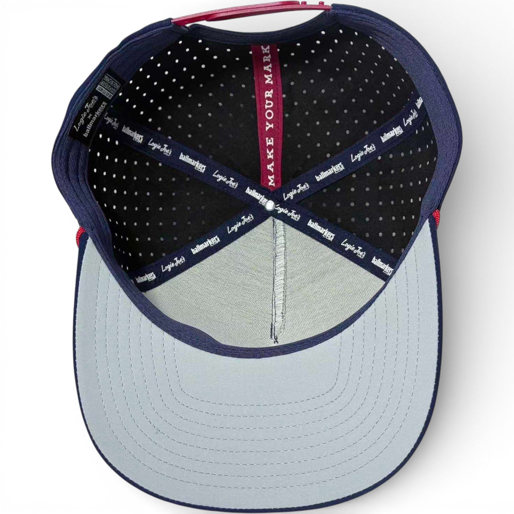 Crab Trap Golf Hat | Snapback Cap | Built-in Magnetic Ball Marker Holder + Marker Included | Adjustable | One Size