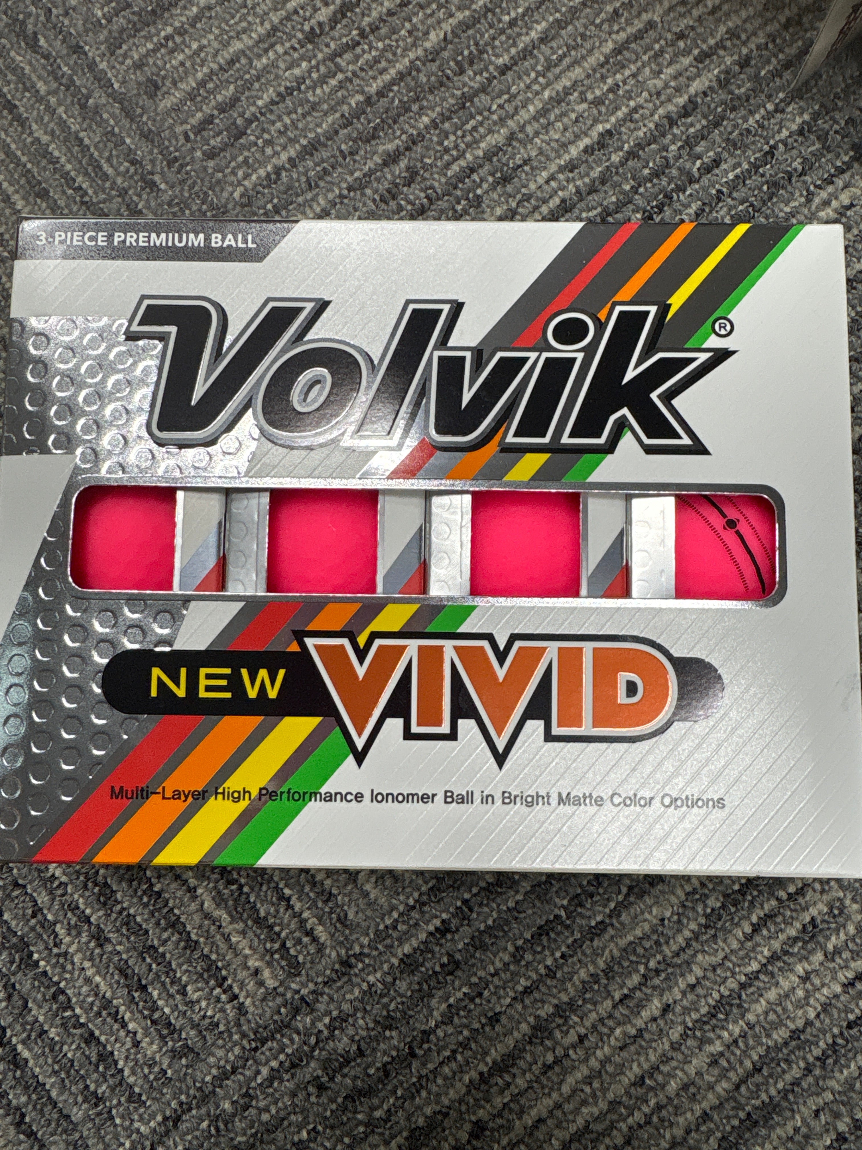 Volvik Vivid Matte Golf Balls Pink
