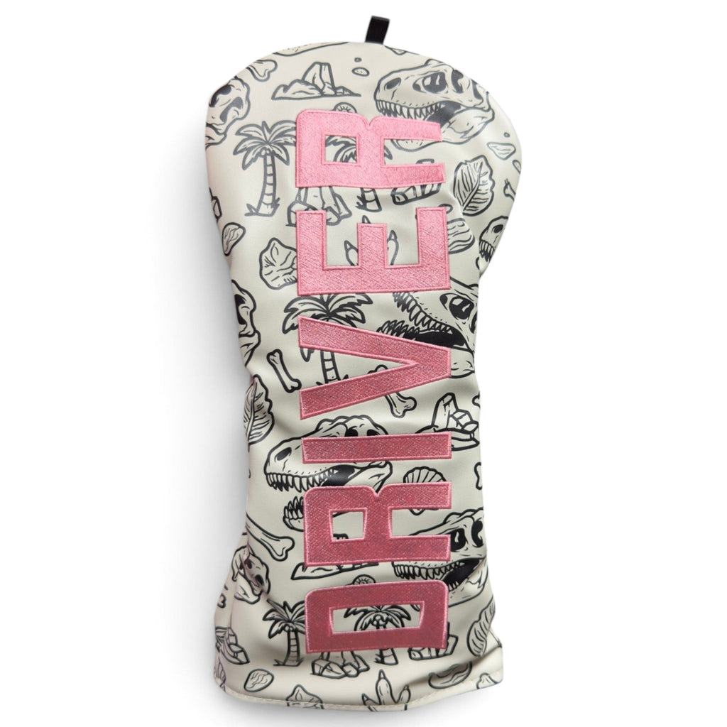 Fossil Fairways Driver Headcover – Premium Faux Leather Driver Cover – Elastic Fit – Embroidered Letters