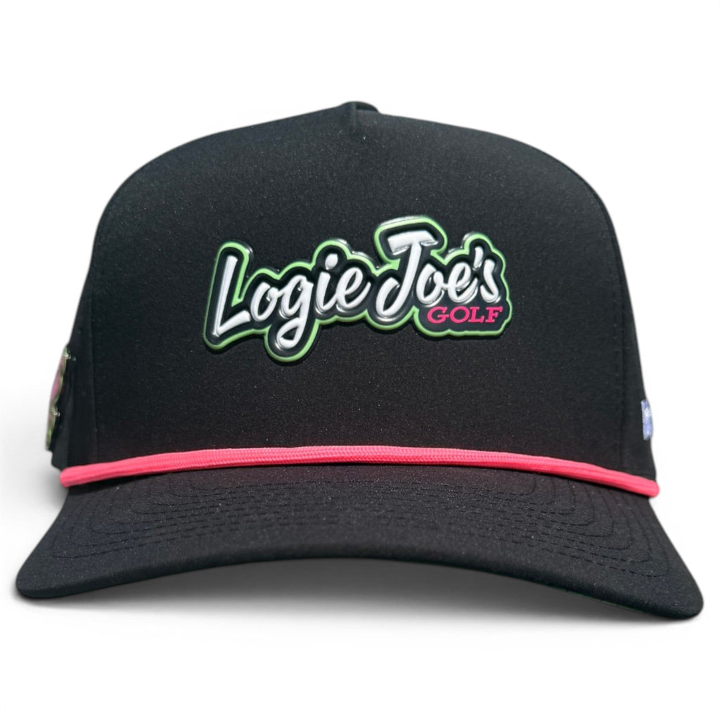 Logie Joe’s "Classic" Golf Hat | Snapback Cap | Built-in Magnetic Ball Marker Holder + Marker Included | Adjustable Script Logo