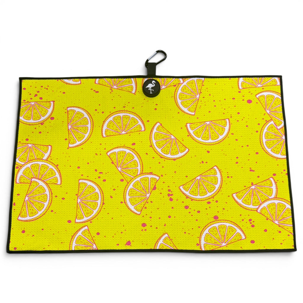 Main Squeeze Golf Towel | 24” x 16” Microfiber Towel | Magnetic Clip & Carabiner | Premium Golf Accessory