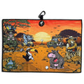 Safari Expedition: Lost Fairway Golf Towel | 24” x 16” Microfiber Towel | Magnetic Clip & Carabiner | Premium Golf Accessory