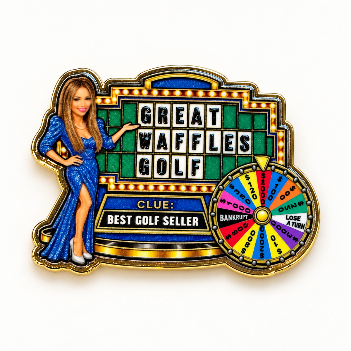 Mrs Waffles Game Show Golf Ball Marker