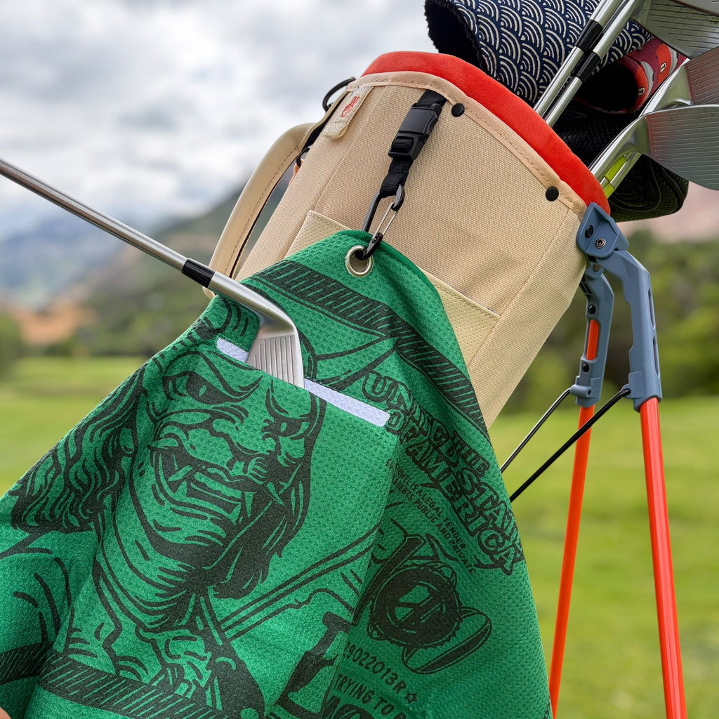 Skull Note Utility Towel (Green)