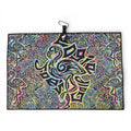 Tribal Flamingo Golf Towel | Premium Double-Sided Microfiber | Heavy-Duty Magnetic Towel with Carabiner Clip | 24 x 16 in