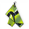 Neon Current Golf Towel | Premium Double-Sided Microfiber | Heavy-Duty Magnetic Towel with Carabiner Clip | 24 x 16 in